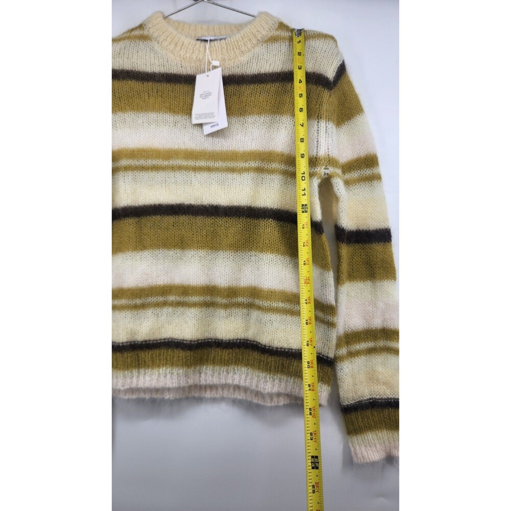 Mango Women's XS Olive Green Semi Transparent Alpaca Sweater NWT‎ - Picture 7 of 9